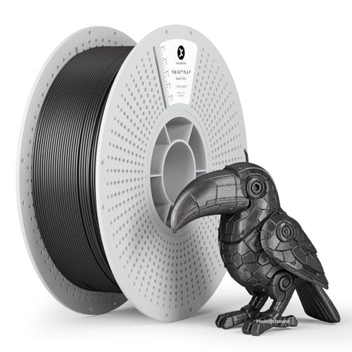 kexcelled Metallic PLA Filament 1.75mm, Space Gray 3D Printer Filament PLA,Silk Metal Glossy Shiny Surface,Dimensional Accuracy +/- 0.03mm,1kg Reusable and Removable Spool