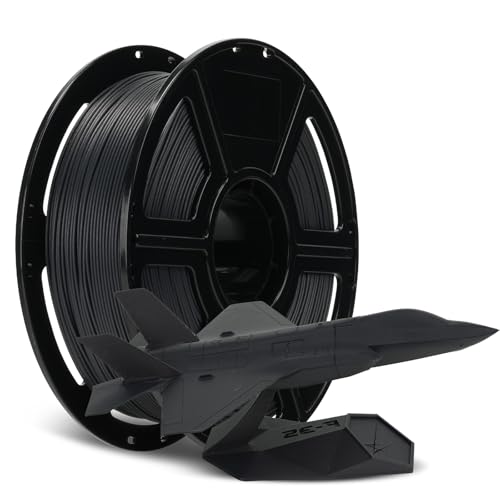 FLASHFORGE Carbon Fiber PLA Filament 1.75mm Volcanic Rock Gray, Reinforced 3D Printer Filament 1kg, Lightweight & High-Strength PLA-CF Filament, Strong & Easy to Print