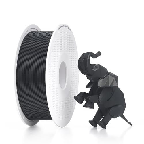 Bambu Lab Genuine Filament, 1.75mm PLA Wire Diameter Accuracy +/- 0.03 mm, RFID Included, No Mess Setup, Tangle-Free, with Genuine Reusable Spool, 1kg Black