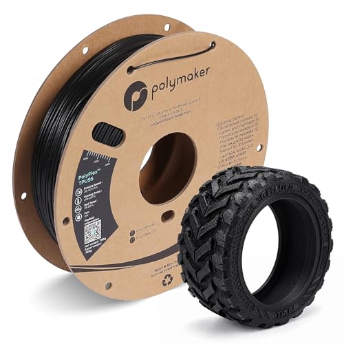 Polymaker TPU Filament 1.75mm Black, 0.75kg Shore 95A Flexible 3D Printer Filament 1.75mm - PolyFlex TPU95 ...