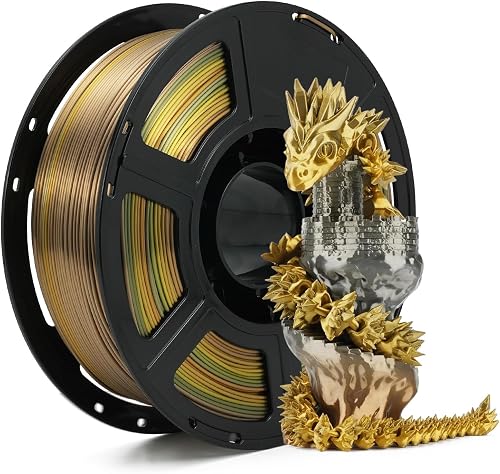 FLASHFORGE Silk PLA Gradient Metal Rainbow Filament, Silk Multicolored — Manufacturer product photo — best silk pla filament