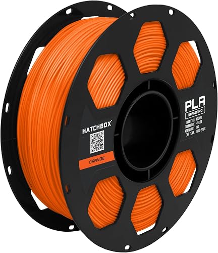 HATCHBOX 1.75mm Orange PLA 3D Printer Filament, 1 KG Spool, Dimensiona — Our recommended pick for most buyers