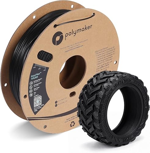 Polymaker TPU Filament 1.75mm Black, 0.75kg Shore 95A Flexible 3D Prin — Manufacturer product photo — sunlu abs-gf 3d review